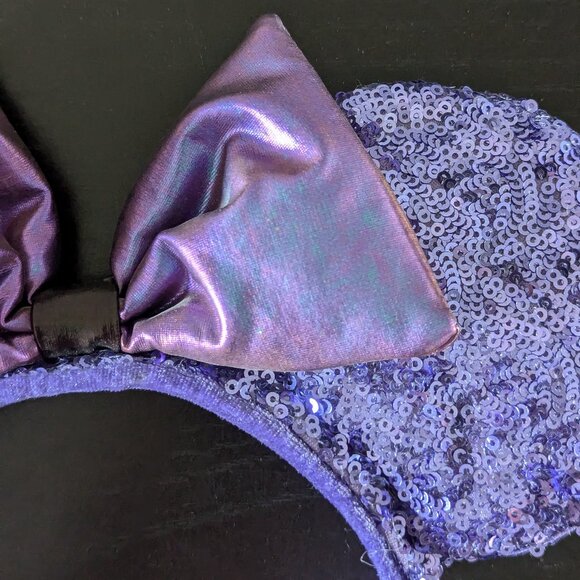 Disney Parks Mickey Minnie Mouse Ears Potion Purple Sequins Headband